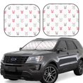 thumbnail image 1 of Balery 2 Piece Girl Rabbit Car Windshield Sun Shade|Foldable Front Windshield Shade for Car Front Window for Most Sedans SUV Truck-, 1 of 7