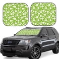 thumbnail image 1 of Balery 2 Piece Green White Flowers Car Windshield Sun Shade|Foldable Front Windshield Shade for Car Front Window for Most Sedans SUV Truck-Large, 1 of 7