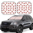 thumbnail image 1 of Balery 2 Piece Hand Drawn Strawberry Car Windshield Sun Shade|Foldable Front Windshield Shade for Car Front Window for Most Sedans SUV Truck-Medium, 1 of 7