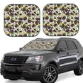thumbnail image 1 of Balery 2 Piece Happy Skeleton Car Windshield Sun Shade|Foldable Front Windshield Shade for Car Front Window for Most Sedans SUV Truck-Medium, 1 of 7