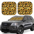 thumbnail image 1 of Balery 2 Piece Hawaii Palms Car Windshield Sun Shade|Foldable Front Windshield Shade for Car Front Window for Most Sedans SUV Truck-Medium, 1 of 7