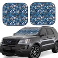 thumbnail image 1 of Balery 2 Piece Hawaiian Style Car Windshield Sun Shade|Foldable Front Windshield Shade for Car Front Window for Most Sedans SUV Truck-, 1 of 7