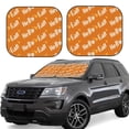 thumbnail image 1 of Balery 2 Piece Hello Fall Car Windshield Sun Shade|Foldable Front Windshield Shade for Car Front Window for Most Sedans SUV Truck-Large, 1 of 7