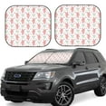 thumbnail image 1 of Balery 2 Piece Hello Rabbit Car Windshield Sun Shade|Foldable Front Windshield Shade for Car Front Window for Most Sedans SUV Truck-Small, 1 of 7