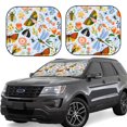thumbnail image 1 of Balery 2 Piece Insects and Flowers Car Windshield Sun Shade|Foldable Front Windshield Shade for Car Front Window for Most Sedans SUV Truck-Medium, 1 of 7