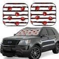 thumbnail image 1 of Balery 2 Piece Ladybugs on Black and White Striped1 Car Windshield Sun Shade|Foldable Front Windshield Shade for Car Front Window for Most Sedans SUV Truck-Large, 1 of 7