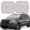 thumbnail image 1 of Balery 2 Piece Lavender Flowers Car Windshield Sun Shade|Foldable Front Windshield Shade for Car Front Window for Most Sedans SUV Truck-Large, 1 of 7