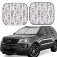 thumbnail image 1 of Balery 2 Piece Lavender Flowers Car Windshield Sun Shade|Foldable Front Windshield Shade for Car Front Window for Most Sedans SUV Truck-, 1 of 7