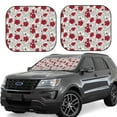 thumbnail image 1 of Balery 2 Piece Leaves And Anemone Flowers In Red Grey Car Windshield Sun Shade|Foldable Front Windshield Shade for Car Front Window for Most Sedans SUV Truck-Medium, 1 of 7