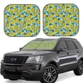 thumbnail image 1 of Balery 2 Piece Lemon Car Windshield Sun Shade|Foldable Front Windshield Shade for Car Front Window for Most Sedans SUV Truck-Large, 1 of 7