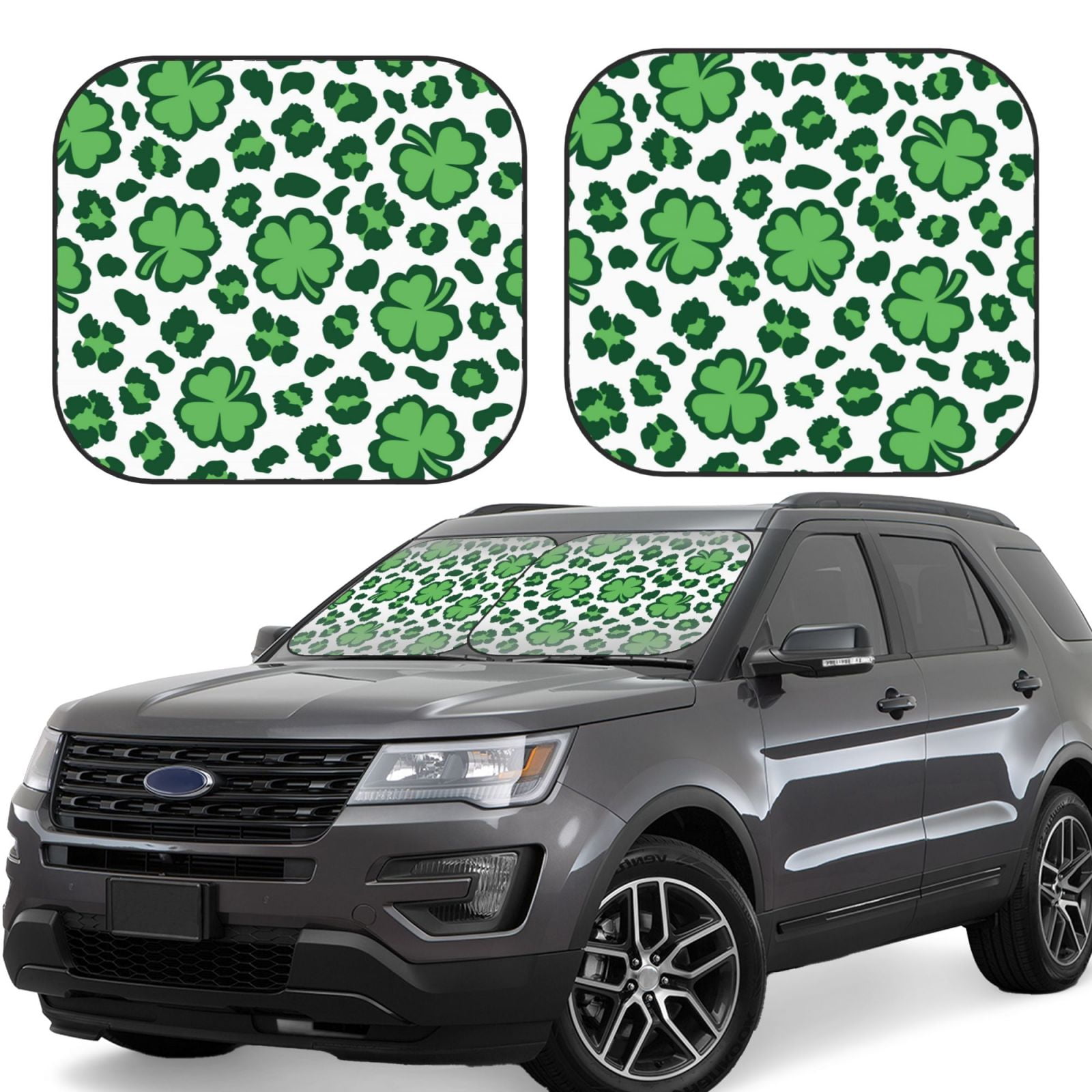 St Bernard Pattern Print Car Sun Shade