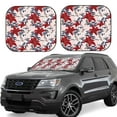 thumbnail image 1 of Balery 2 Piece Lilies Flowers Car Windshield Sun Shade|Foldable Front Windshield Shade for Car Front Window for Most Sedans SUV Truck-Small, 1 of 7