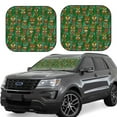 thumbnail image 1 of Balery 2 Piece Mask And Palm Leaves Car Windshield Sun Shade|Foldable Front Windshield Shade for Car Front Window for Most Sedans SUV Truck-Medium, 1 of 7