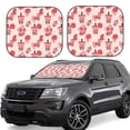 thumbnail image 1 of Balery 2 Piece Milk Tea Car Windshield Sun Shade|Foldable Front Windshield Shade for Car Front Window for Most Sedans SUV Truck-Small, 1 of 7