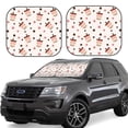 thumbnail image 1 of Balery 2 Piece Milk Tea Car Windshield Sun Shade|Foldable Front Windshield Shade for Car Front Window for Most Sedans SUV Truck-Small, 1 of 7