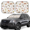 thumbnail image 1 of Balery 2 Piece Mushrooms And Butterflies Car Windshield Sun Shade|Foldable Front Windshield Shade for Car Front Window for Most Sedans SUV Truck-Small, 1 of 7