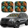 thumbnail image 1 of Balery 2 Piece Palm Trees Car Windshield Sun Shade|Foldable Front Windshield Shade for Car Front Window for Most Sedans SUV Truck-Small, 1 of 7