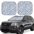 thumbnail image 1 of Balery 2 Piece Rabbit And Butterfly Car Windshield Sun Shade|Foldable Front Windshield Shade for Car Front Window for Most Sedans SUV Truck-Small, 1 of 7