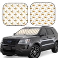 thumbnail image 1 of Balery 2 Piece Rabbit And Carrot Car Windshield Sun Shade|Foldable Front Windshield Shade for Car Front Window for Most Sedans SUV Truck-Medium, 1 of 7