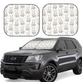 thumbnail image 1 of Balery 2 Piece Rabbit And Flower Car Windshield Sun Shade|Foldable Front Windshield Shade for Car Front Window for Most Sedans SUV Truck-Medium, 1 of 1