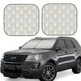 thumbnail image 1 of Balery 2 Piece Rabbit And Heart Car Windshield Sun Shade|Foldable Front Windshield Shade for Car Front Window for Most Sedans SUV Truck-, 1 of 7