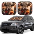 thumbnail image 1 of Balery 2 Piece Realistic Flower Cow Car Windshield Sun Shade|Foldable Front Windshield Shade for Car Front Window for Most Sedans SUV Truck-Small, 1 of 1