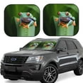 thumbnail image 1 of Balery 2 Piece Red-Eyed Tree Frog Car Windshield Sun Shade|Foldable Front Windshield Shade for Car Front Window for Most Sedans SUV Truck-Small, 1 of 7