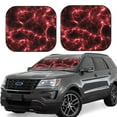 thumbnail image 1 of Balery 2 Piece Red Line Car Windshield Sun Shade|Foldable Front Windshield Shade for Car Front Window for Most Sedans SUV Truck-Small, 1 of 7