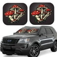 thumbnail image 1 of Balery 2 Piece Red Mushrooms Car Windshield Sun Shade|Foldable Front Windshield Shade for Car Front Window for Most Sedans SUV Truck-Medium, 1 of 7