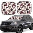 thumbnail image 1 of Balery 2 Piece Retro Red Black Roses Car Windshield Sun Shade|Foldable Front Windshield Shade for Car Front Window for Most Sedans SUV Truck-Small, 1 of 7