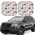 thumbnail image 1 of Balery 2 Piece Rose Flowers Car Windshield Sun Shade|Foldable Front Windshield Shade for Car Front Window for Most Sedans SUV Truck-Large, 1 of 7