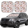 thumbnail image 1 of Balery 2 Piece Rose Flowers Car Windshield Sun Shade|Foldable Front Windshield Shade for Car Front Window for Most Sedans SUV Truck-, 1 of 7