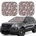 thumbnail image 1 of Balery 2 Piece Rose Flowers Car Windshield Sun Shade|Foldable Front Windshield Shade for Car Front Window for Most Sedans SUV Truck-, 1 of 7