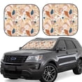 thumbnail image 1 of Balery 2 Piece Tropical Beach Sea Shell Car Windshield Sun Shade|Foldable Front Windshield Shade for Car Front Window for Most Sedans SUV Truck-Small, 1 of 7