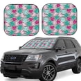 thumbnail image 1 of Balery 2 Piece Tropical Leaves Car Windshield Sun Shade|Foldable Front Windshield Shade for Car Front Window for Most Sedans SUV Truck-Medium, 1 of 7