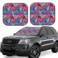 thumbnail image 1 of Balery 2 Piece Tropical Leaves Car Windshield Sun Shade|Foldable Front Windshield Shade for Car Front Window for Most Sedans SUV Truck-Medium, 1 of 7
