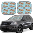 thumbnail image 1 of Balery 2 Piece Turtles And Corals Car Windshield Sun Shade|Foldable Front Windshield Shade for Car Front Window for Most Sedans SUV Truck-, 1 of 7