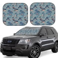 thumbnail image 1 of Balery 2 Piece Underwater Animals and Flowers Car Windshield Sun Shade|Foldable Front Windshield Shade for Car Front Window for Most Sedans SUV Truck-Small, 1 of 7