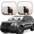 thumbnail image 1 of Balery 2 Piece Yak Car Windshield Sun Shade|Foldable Front Windshield Shade for Car Front Window for Most Sedans SUV Truck-Large, 1 of 7