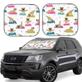 thumbnail image 1 of Balery 2 Piece Yoga Dogs Poses Car Windshield Sun Shade|Foldable Front Windshield Shade for Car Front Window for Most Sedans SUV Truck-Large, 1 of 7