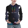 thumbnail image 1 of Balery 2025 Happy New Year 2 Pattern Womens Long Sleeve Hoodie, Pullover Hooded Sweatshirt, Kangaroo Pocket Hoodie with Eye-catching Drawstrings-XX-Large, 1 of 7