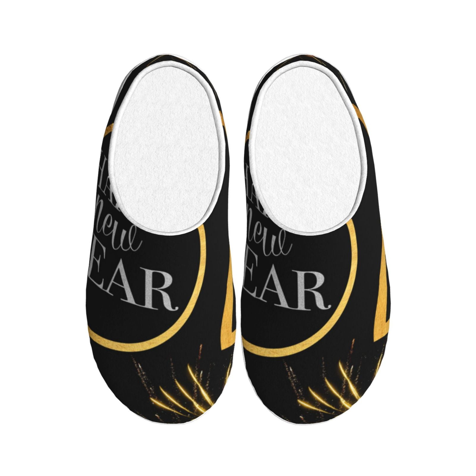 Balery 2025 New Year New Pattern Women's Fuzzy Memory Foam Slippers