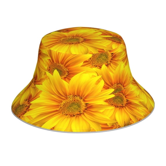 Balery 3D Sunflowers Sun Hats for Men Women Bucket Hat UPF 50+ Buckey Hat Boonie Hat Foldable UV Protection Hiking Beach Fishing Summer