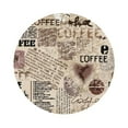 thumbnail image 1 of Balery 4 Pcs Abstract Coffee Pattern With Lettersleather Coasters Set, Drink Table Cup Coasters For Living Room Kitchen Coffee Decor, 1 of 9