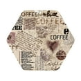 thumbnail image 1 of Balery 4 Pcs Abstract Coffee Pattern With Lettersleather Coasters Set, Drink Table Cup Coasters For Living Room Kitchen Coffee Decor, 1 of 9