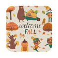 thumbnail image 1 of Balery 4 Pcs Autumn In The Forestleather Coasters Set, Drink Table Cup Coasters For Living Room Kitchen Coffee Decor, 1 of 9
