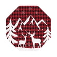 thumbnail image 1 of Balery 4 Pcs Christmas Buffalo Plaidleather Coasters Set, Drink Table Cup Coasters For Living Room Kitchen Coffee Decor, 1 of 9