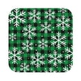 thumbnail image 1 of Balery 4 Pcs Christmas Pattern At Buffalo Plaidleather Coasters Set, Drink Table Cup Coasters For Living Room Kitchen Coffee Decor, 1 of 9