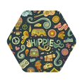 thumbnail image 1 of Balery 4 Pcs Colorful Hippieleather Coasters Set, Drink Table Cup Coasters For Living Room Kitchen Coffee Decor, 1 of 9