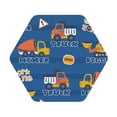 thumbnail image 1 of Balery 4 Pcs Construction Vehiclesleather Coasters Set, Drink Table Cup Coasters For Living Room Kitchen Coffee Decor, 1 of 1